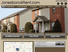 Tablet Screenshot of jonesboro4rent.com